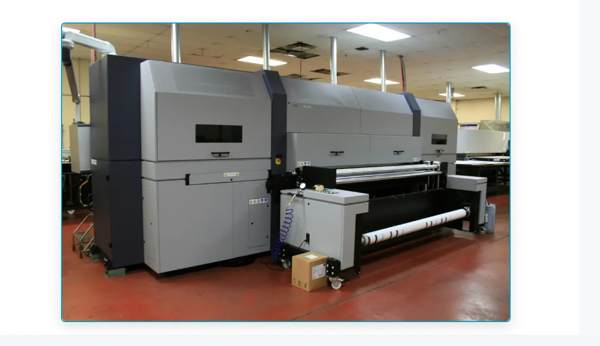 Roland and Epson UV flatbed wide-format printer serviced in a print shop