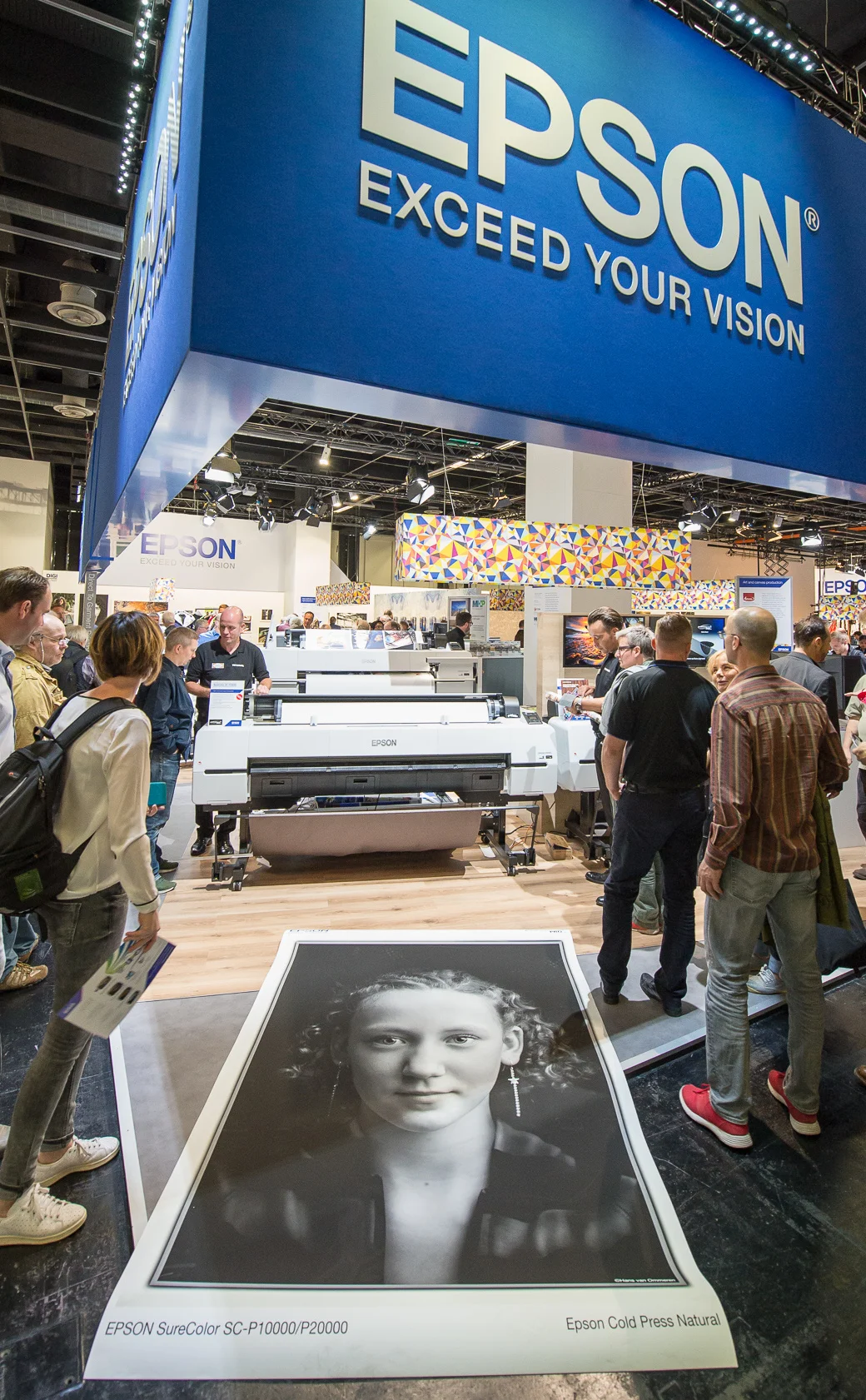 Epson SureColor wide-format printer on display
