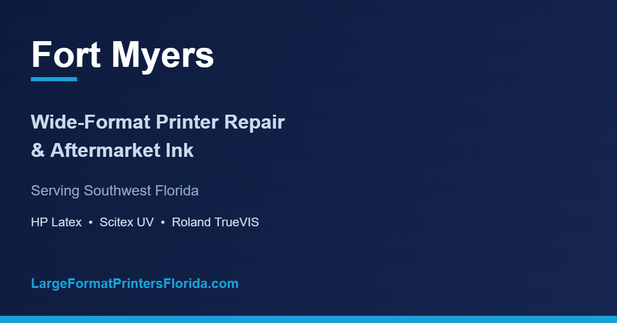 Fort Myers wide-format printer repair and aftermarket ink