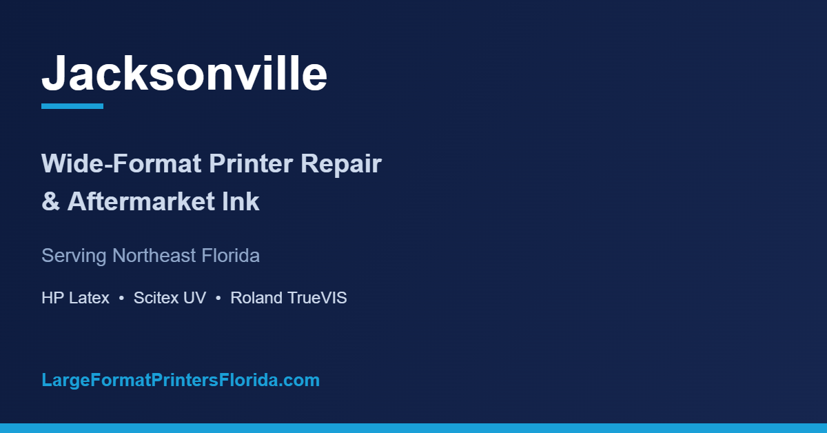 Jacksonville wide-format printer repair and aftermarket ink