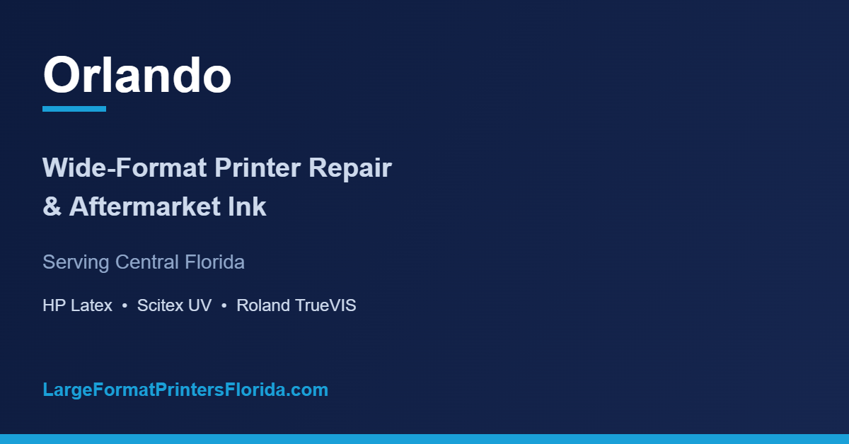 Orlando wide-format printer repair and aftermarket ink