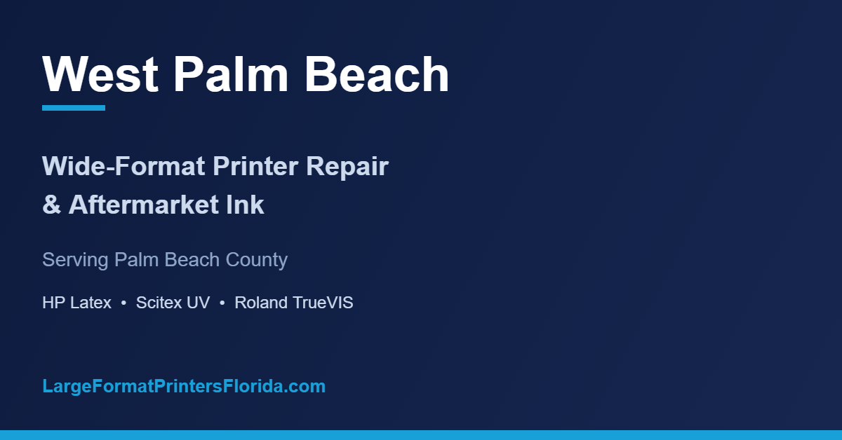 West Palm Beach wide-format printer repair and aftermarket ink