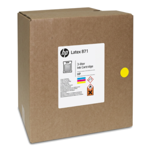 HP Latex 871 Yellow 3L aftermarket ink cartridge for HP Latex 375 and 570